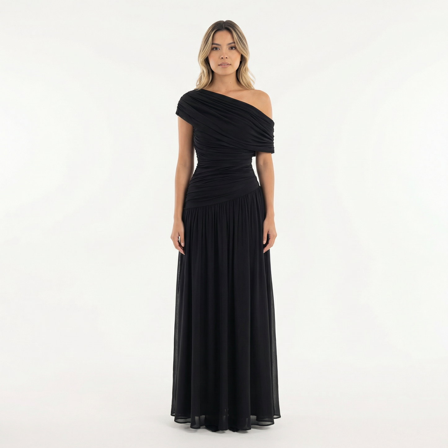 Celestina | Vestido largo asimétrico de un hombro
