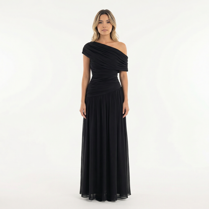 Celestina | Vestido largo asimétrico de un hombro