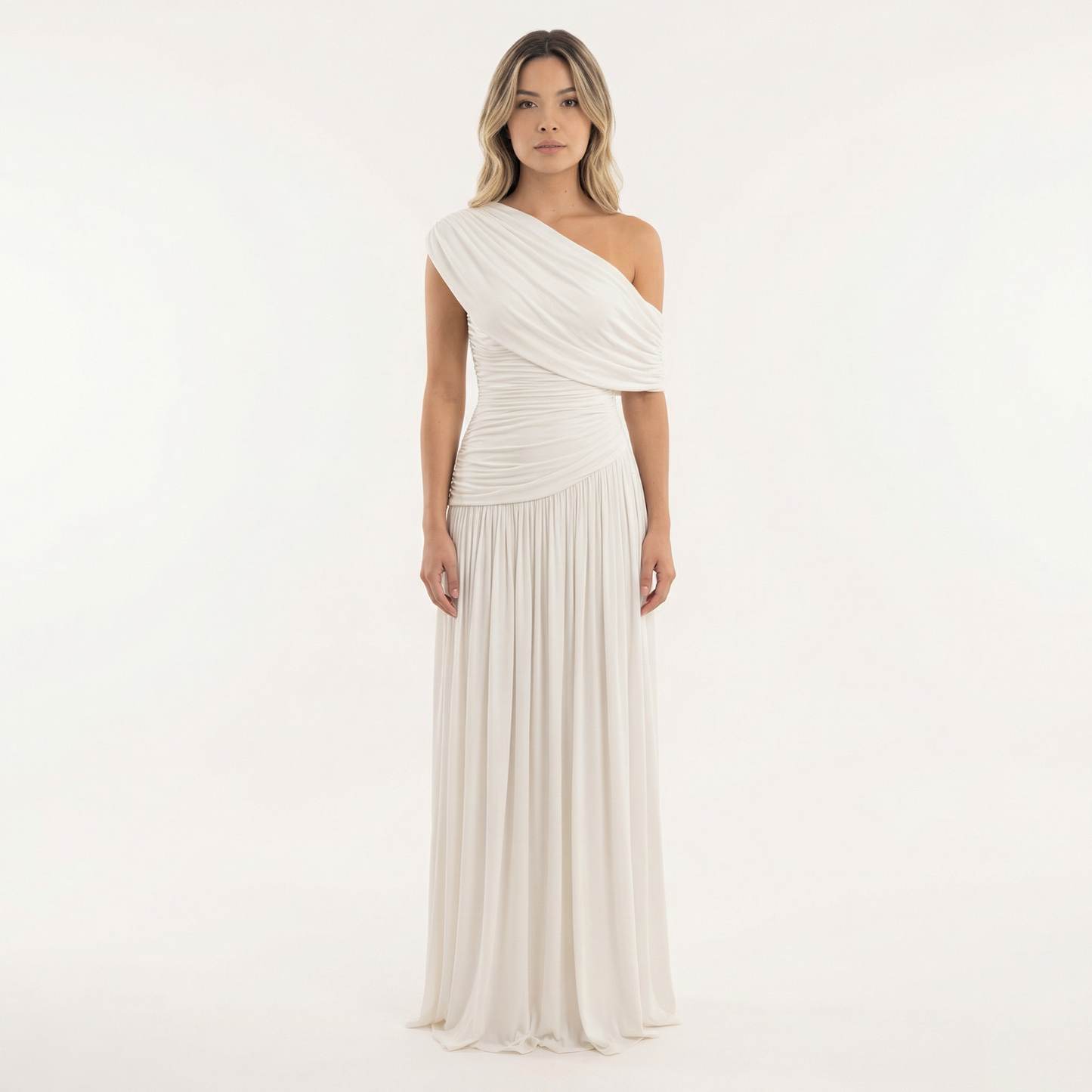 Celestina | Vestido largo asimétrico de un hombro