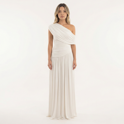Celestina | Vestido largo asimétrico de un hombro