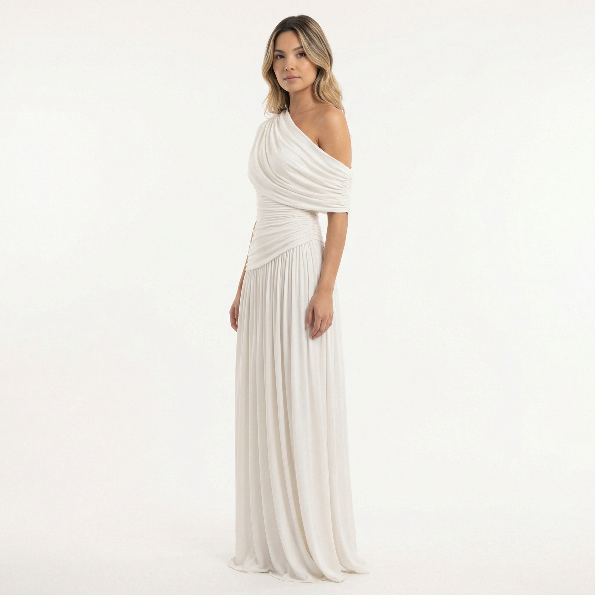 Celestina | Vestido largo asimétrico de un hombro