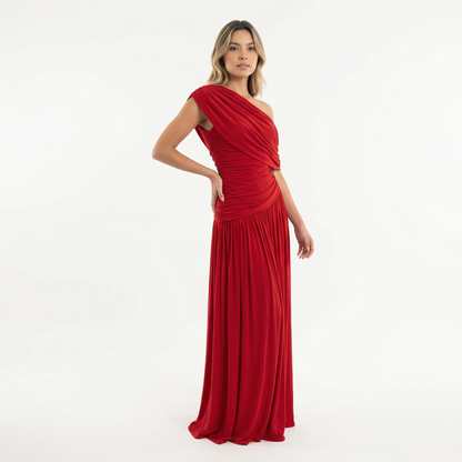 Celestina | Vestido largo asimétrico de un hombro