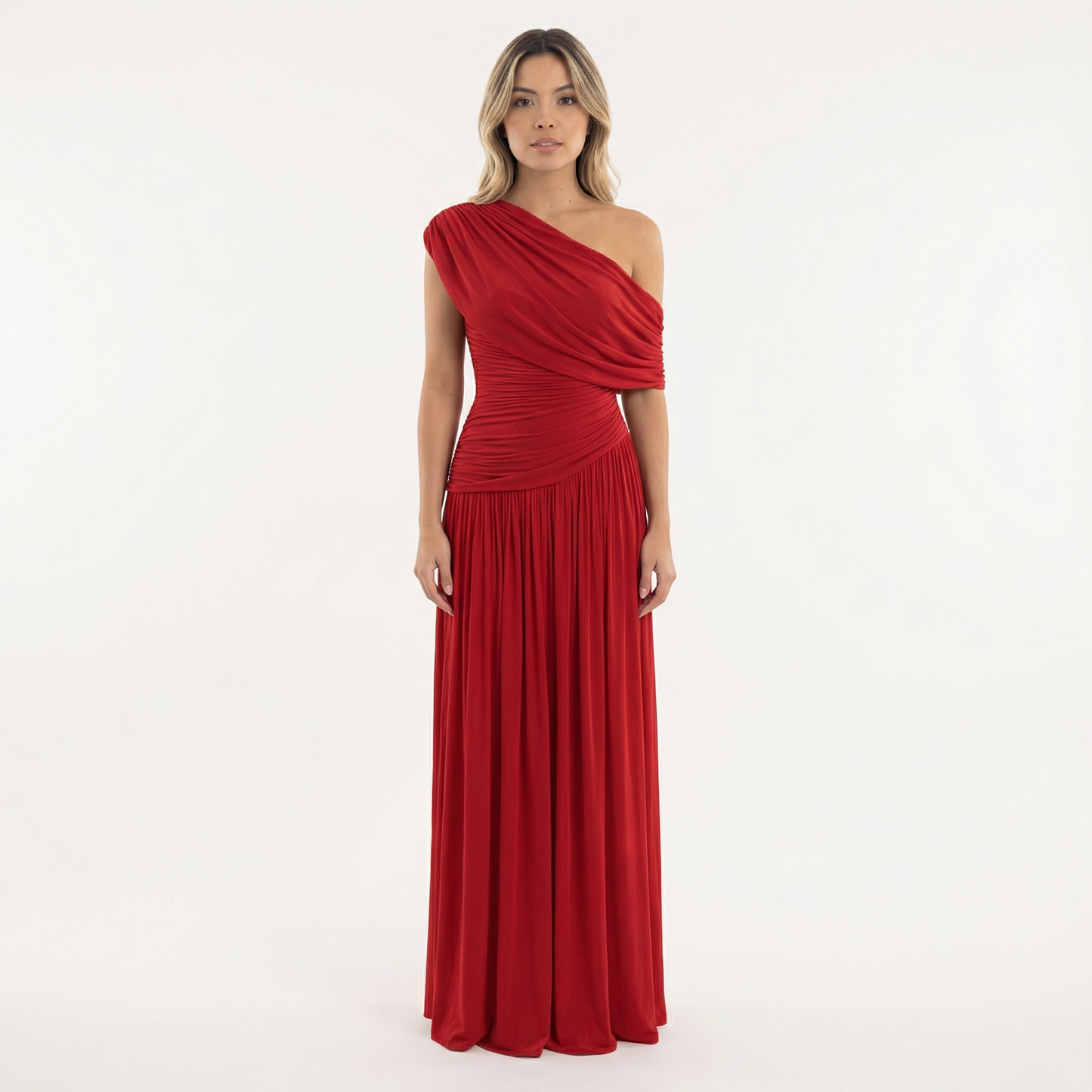 Celestina | Vestido largo asimétrico de un hombro