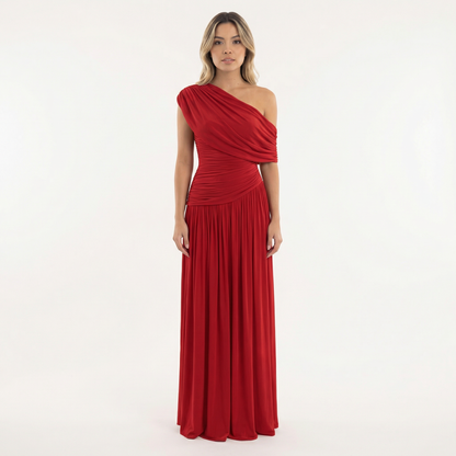 Celestina | Vestido largo asimétrico de un hombro