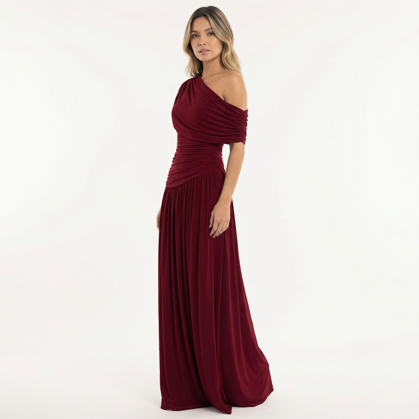 Celestina | Vestido largo asimétrico de un hombro