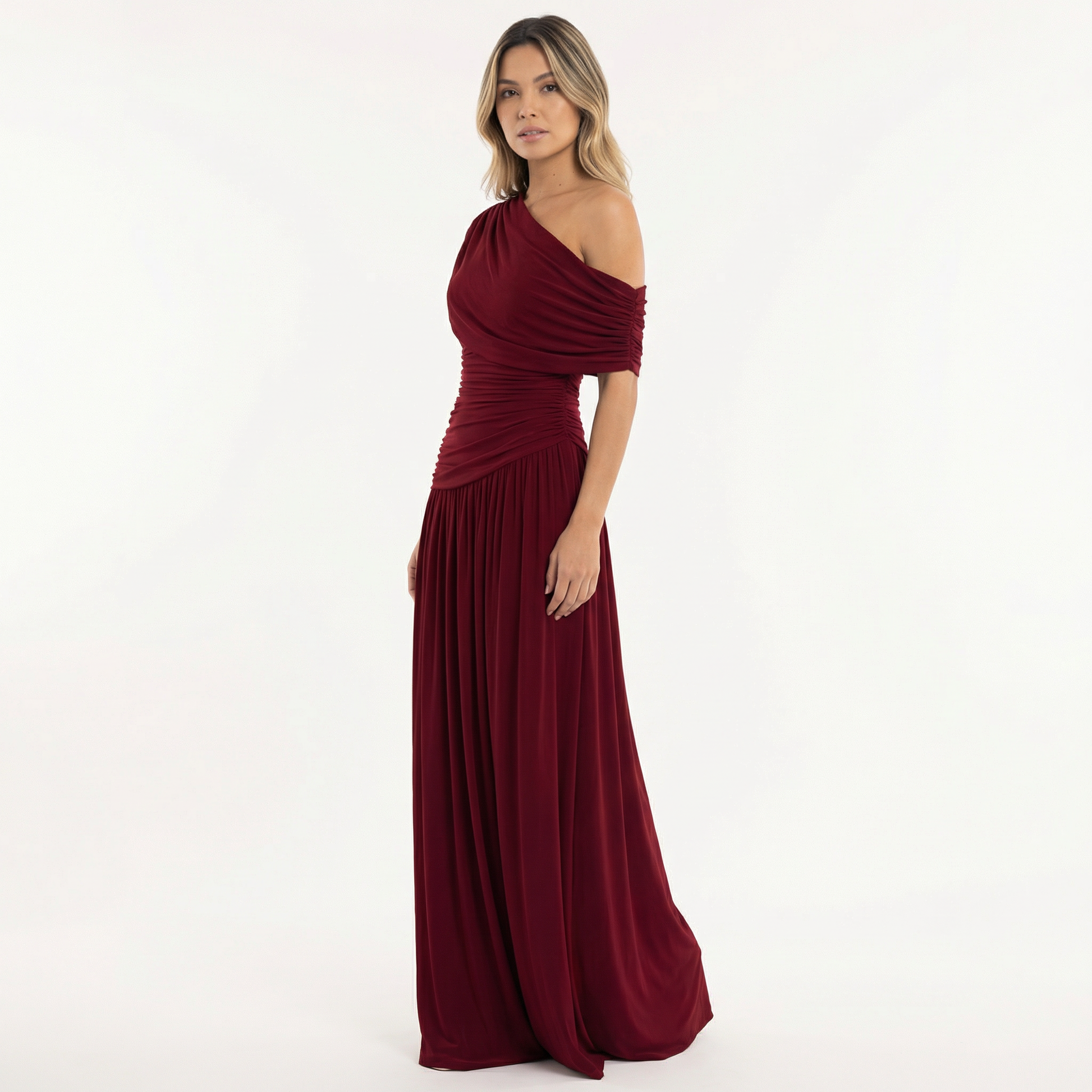 Celestina | Vestido largo asimétrico de un hombro