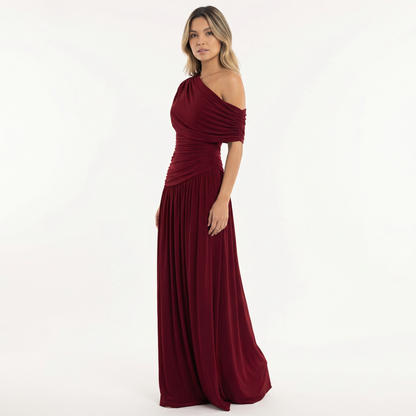 Celestina | Vestido largo asimétrico de un hombro