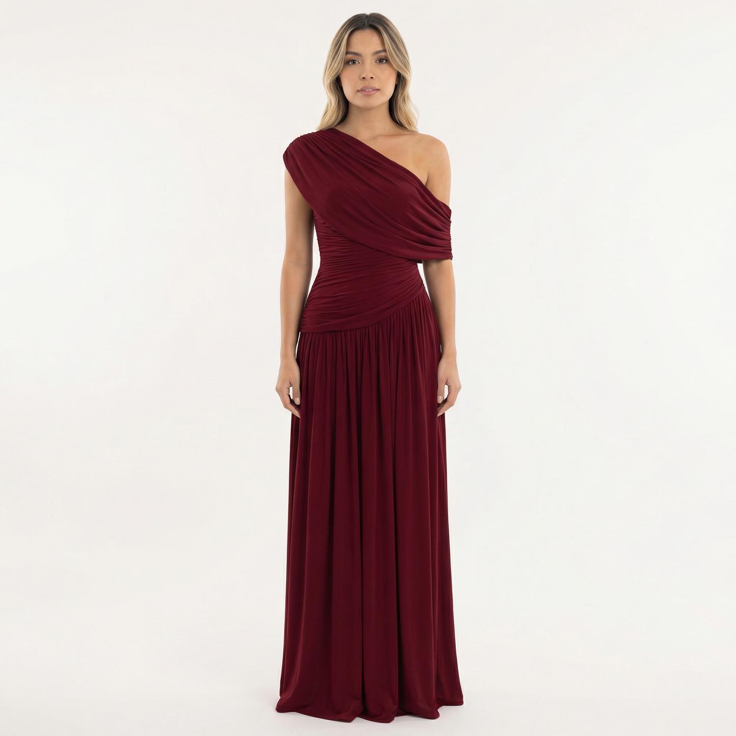 Celestina | Vestido largo asimétrico de un hombro