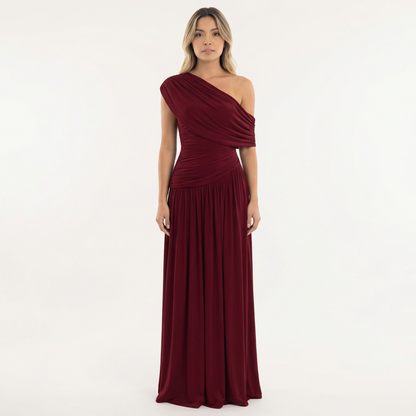 Celestina | Vestido largo asimétrico de un hombro