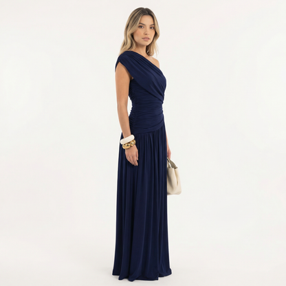 Celestina | Vestido largo asimétrico de un hombro