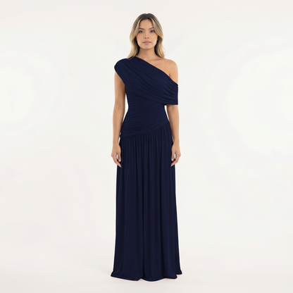 Celestina | Vestido largo asimétrico de un hombro