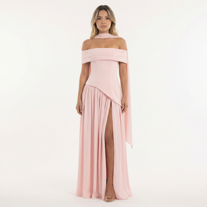 Amara | Vestido largo asimétrico con abertura