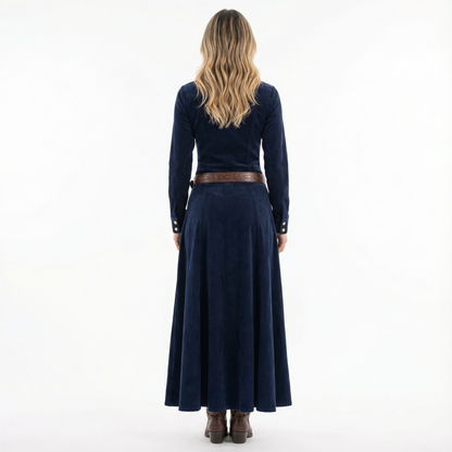 Velia | Vestido largo de terciopelo elegante