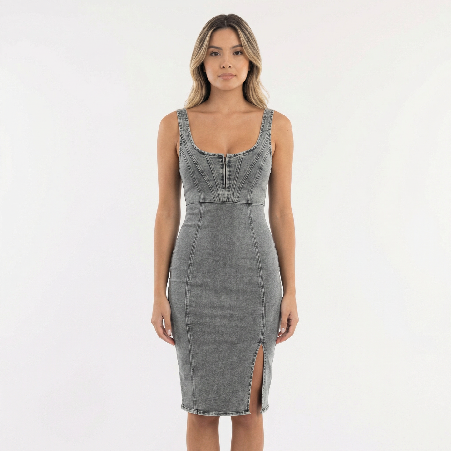 Dafne | Vestido de mezclilla con tirantes ajustables
