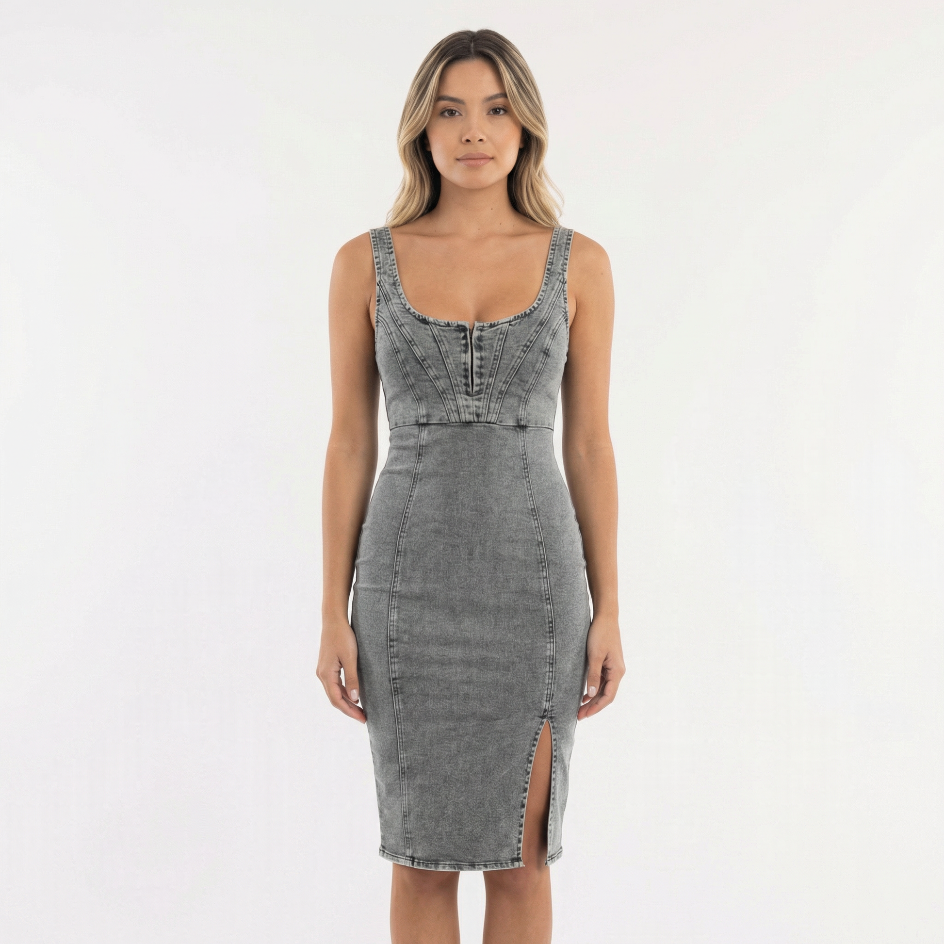Dafne | Vestido de mezclilla con tirantes ajustables