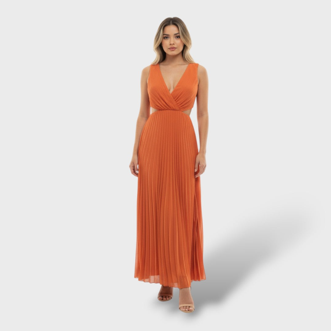 Salomé | Vestido largo plisado elegante