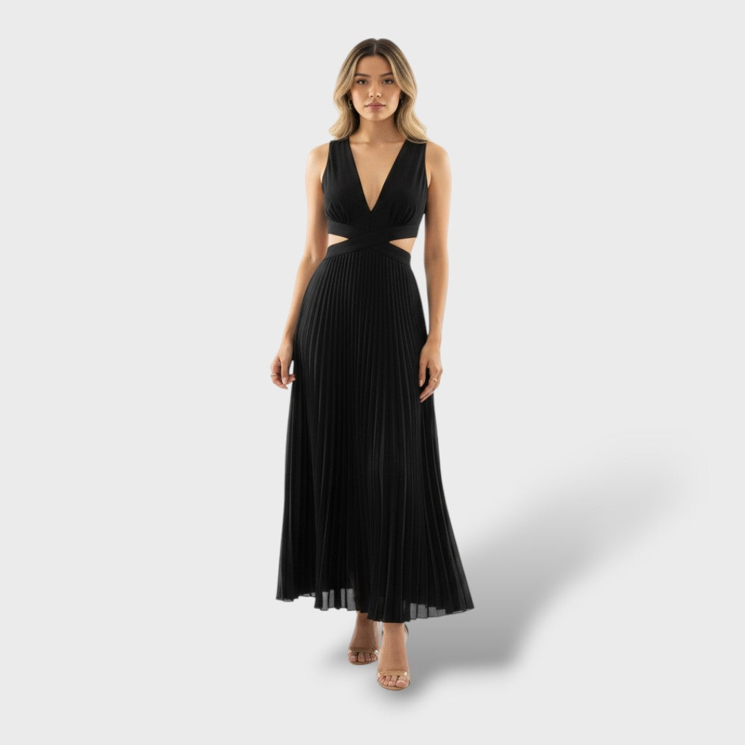Salomé | Vestido largo plisado elegante