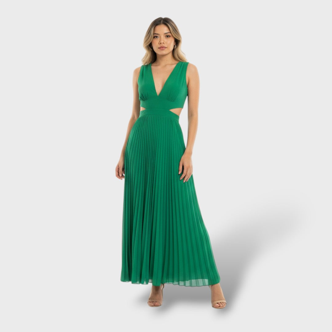 Salomé | Vestido largo plisado elegante