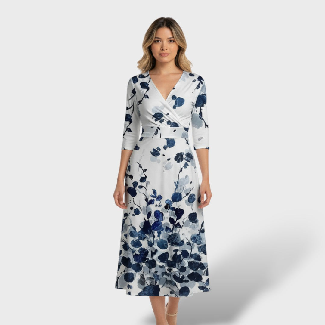 Noa | Vestido largo floral con cintura ajustable
