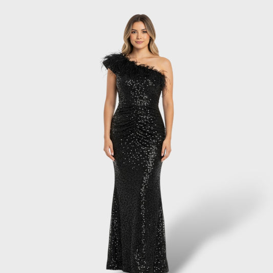 Olimpia | Vestido largo de gala asimétrico