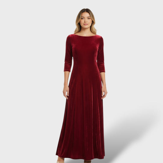 Elena | Vestido midi elegante de manga larga