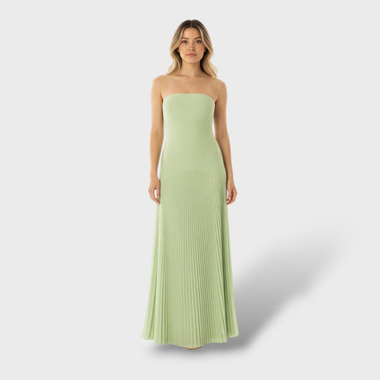 Ilaria | Vestido largo sin mangas de cintura caída
