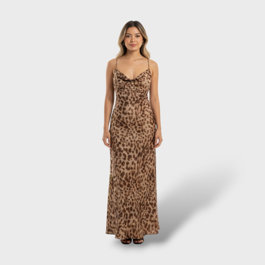 Siena | Vestido animal print con tirantes finos