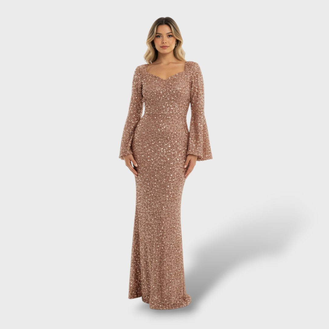 Viviana | Vestido sirena de manga larga