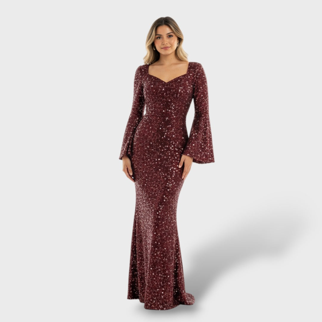 Viviana | Vestido sirena de manga larga