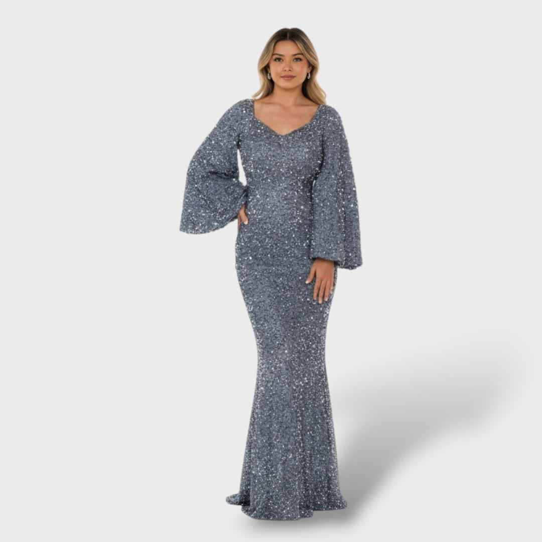 Viviana | Vestido sirena de manga larga