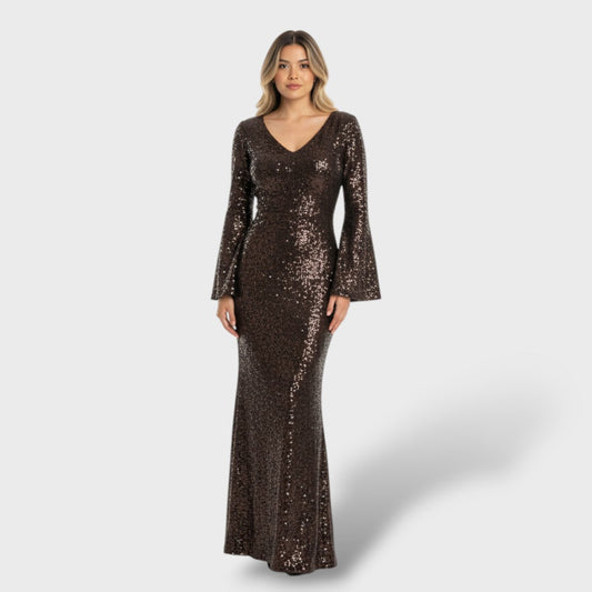 Viviana | Vestido sirena de manga larga