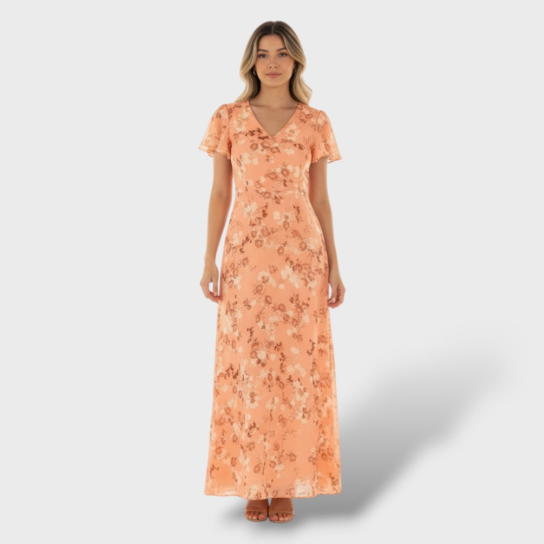 Flora | Vestido largo floral de fiesta