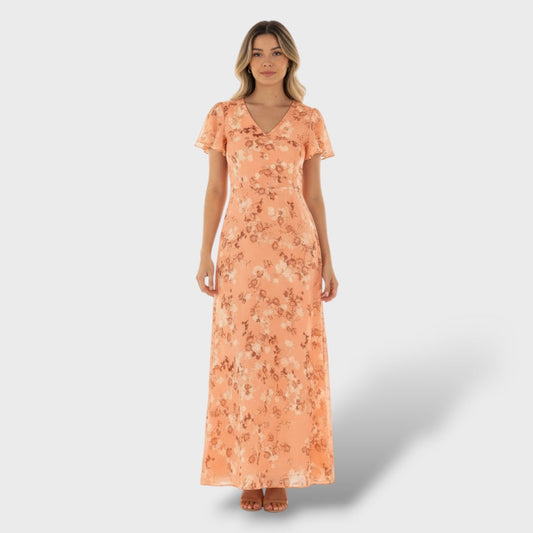 Flora | Vestido largo floral de fiesta