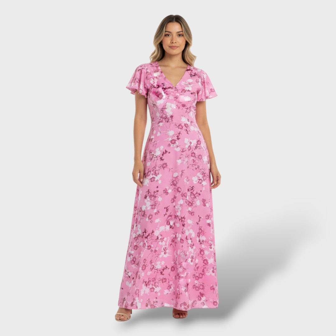 Flora | Vestido largo floral de fiesta
