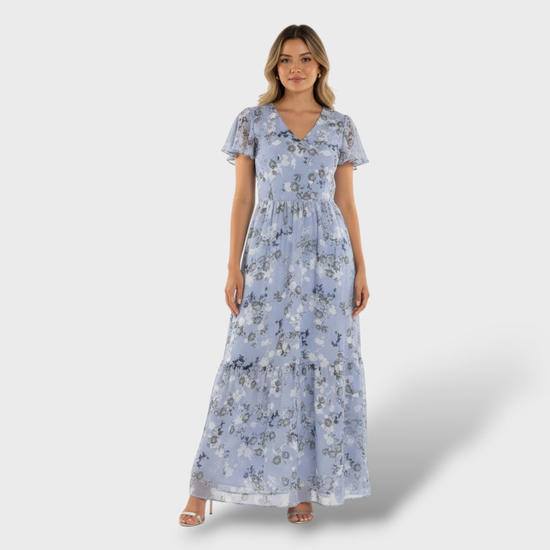 Flora | Vestido largo floral de fiesta