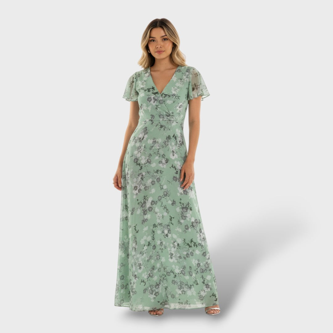 Flora | Vestido largo floral de fiesta