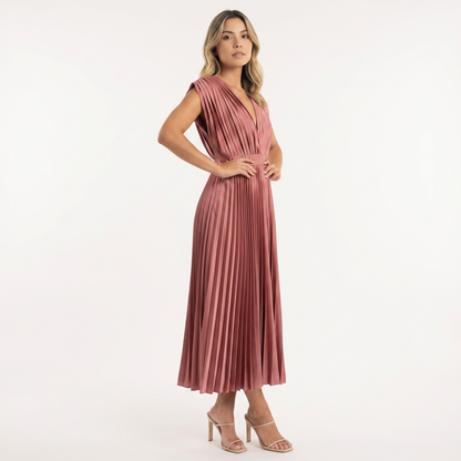 Ginevra | Vestido largo de gala plisado