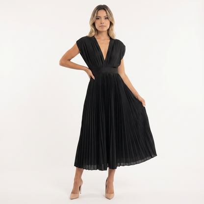 Ginevra | Vestido largo de gala plisado