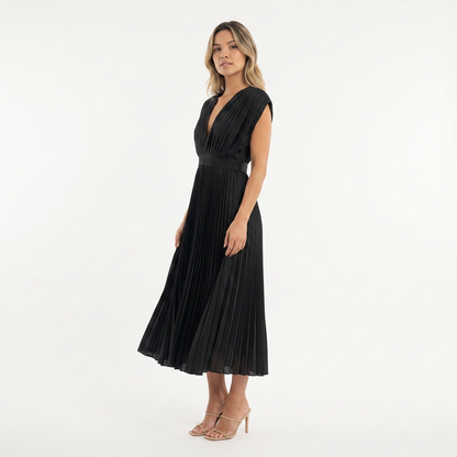 Ginevra | Vestido largo de gala plisado