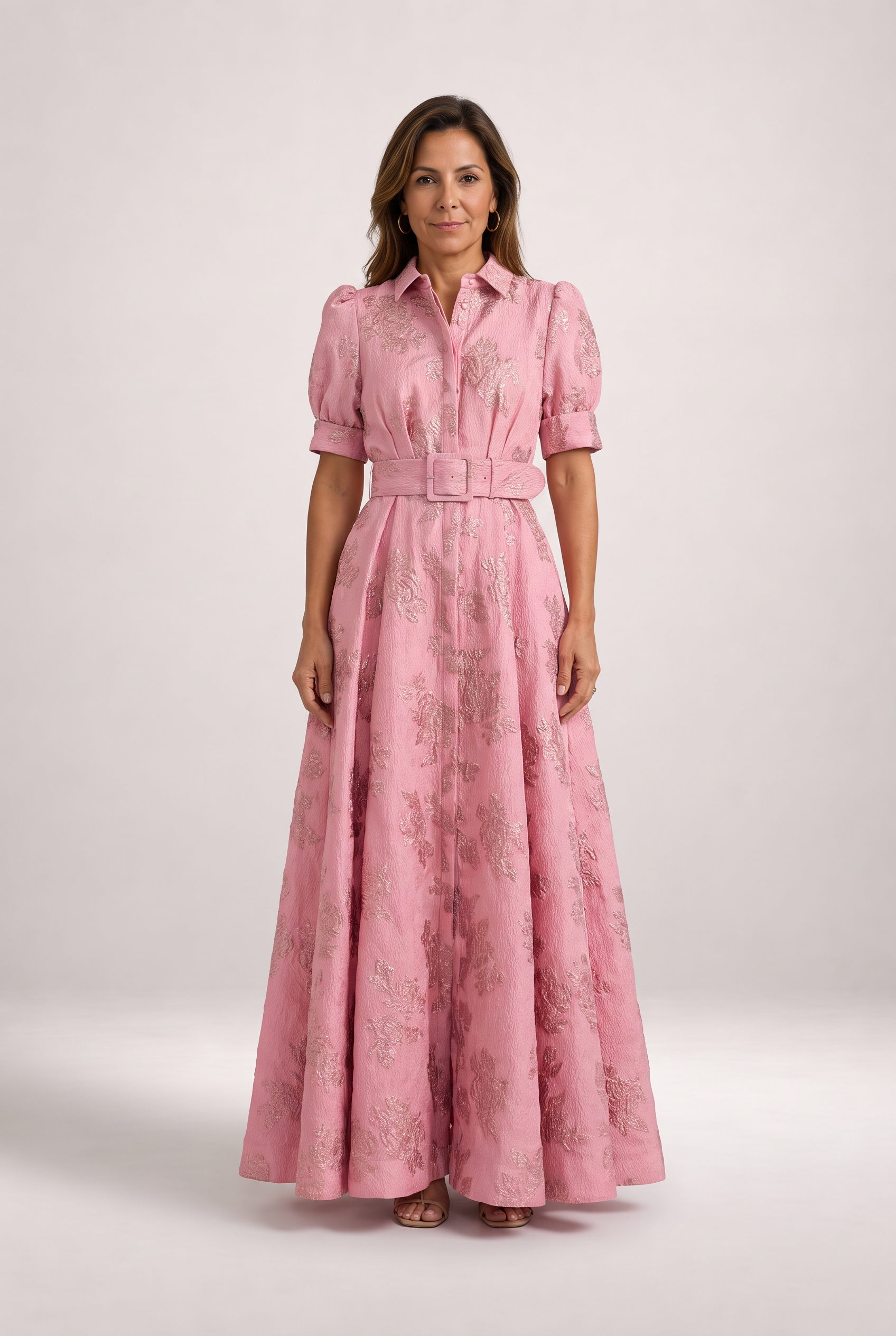 Arabella | Vestido corto con mangas abullonadas — vista frontal