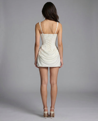 Aria | Vestido mini drapeado con corsé