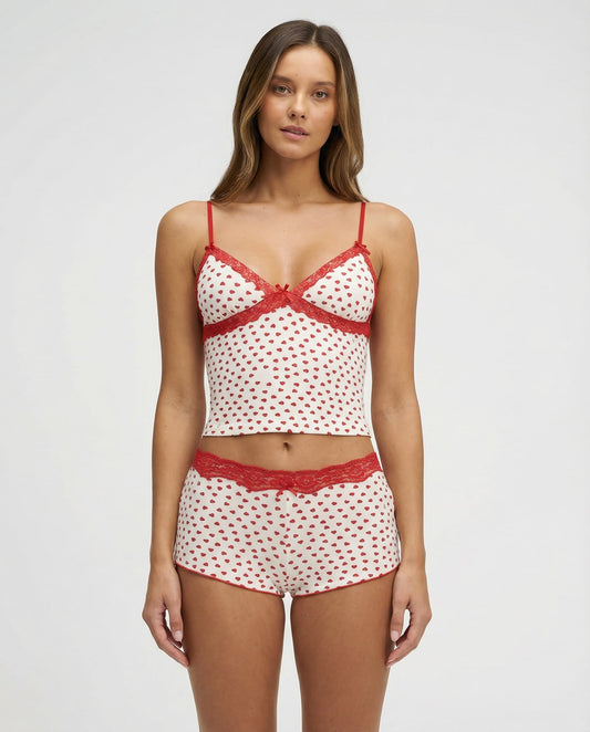Coralina | Conjunto de descanso con corazones