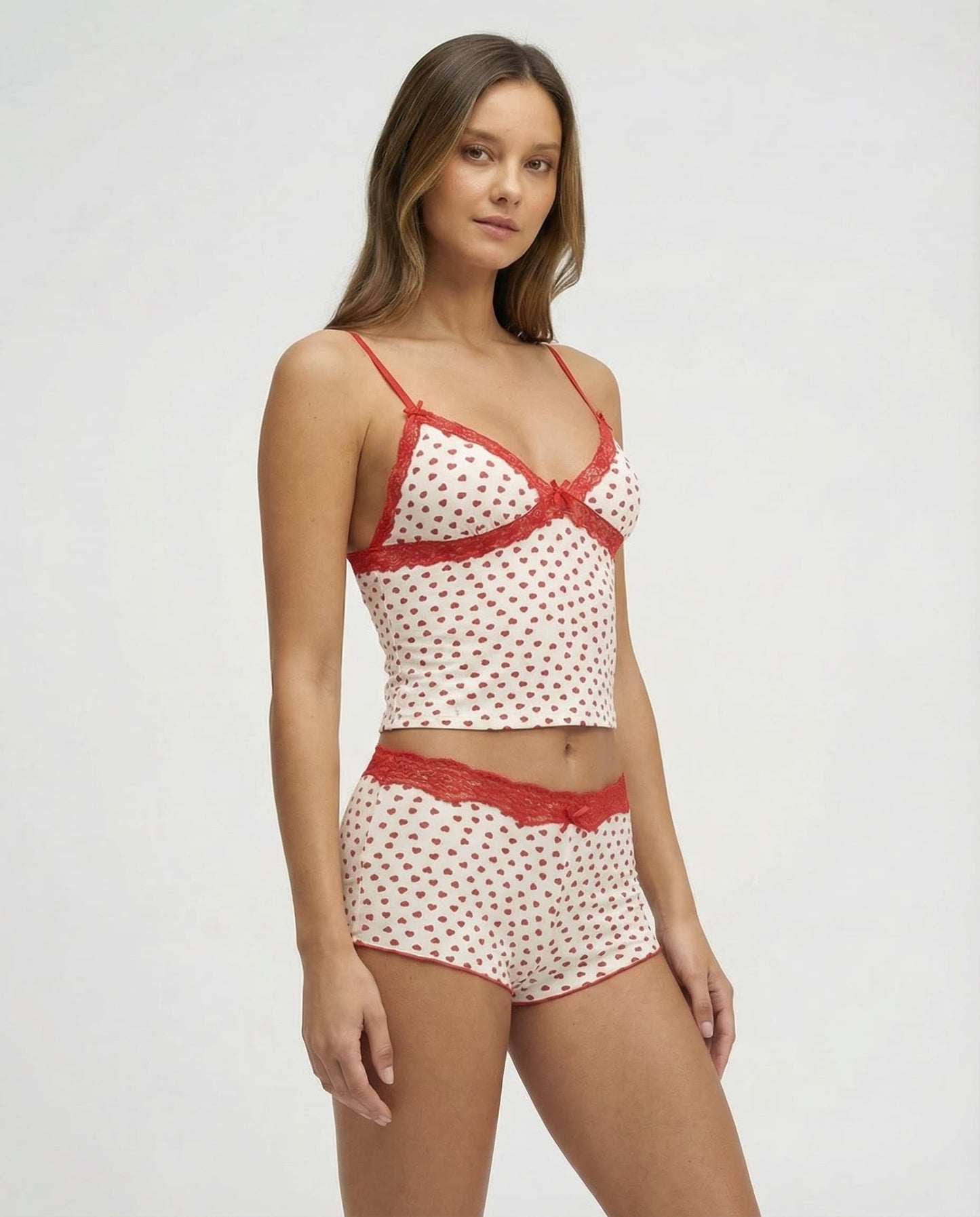 Coralina | Conjunto de descanso con corazones