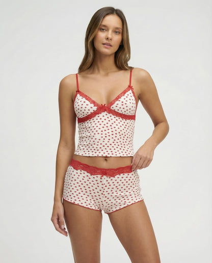 Coralina | Conjunto de descanso con corazones