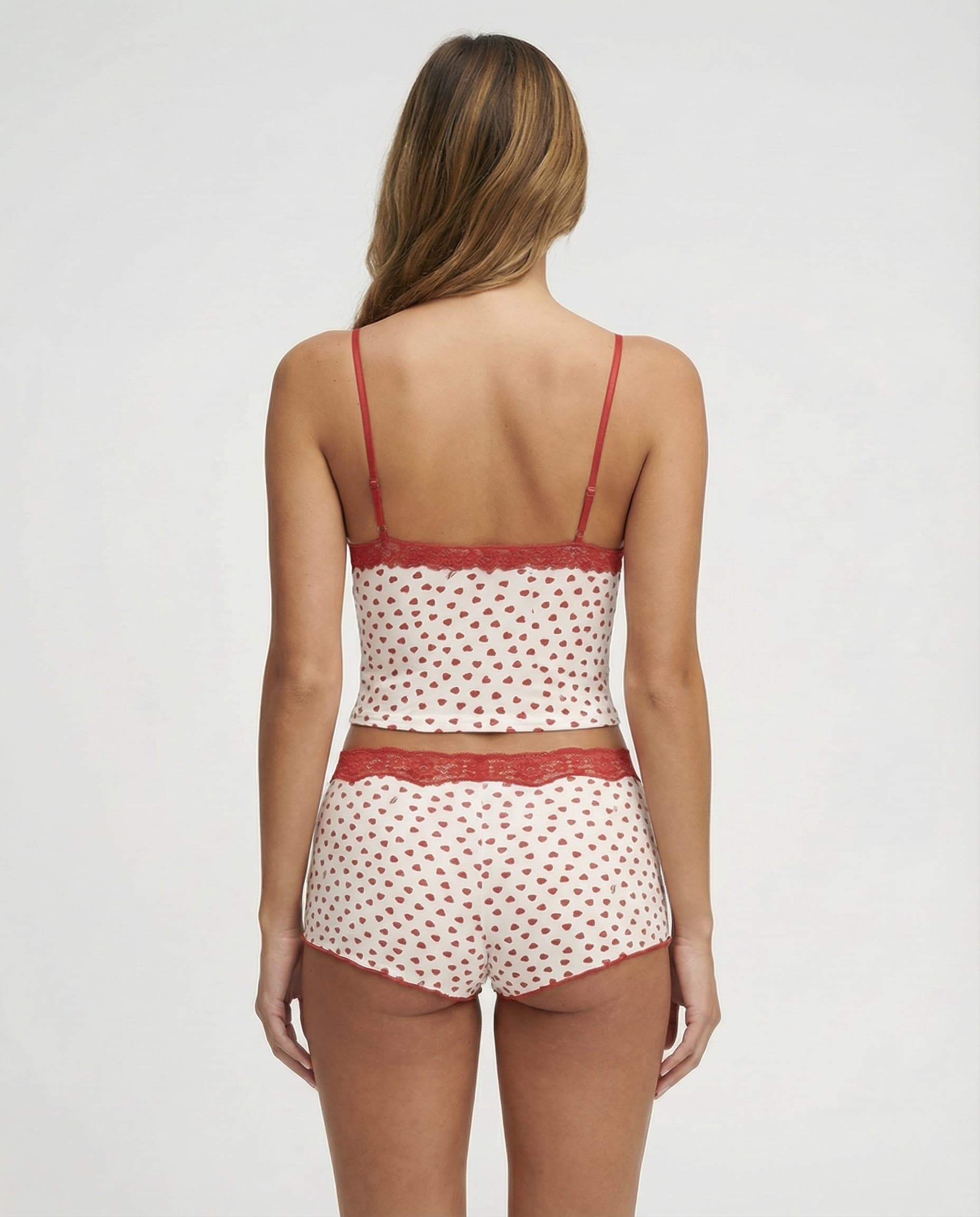 Coralina | Conjunto de descanso con corazones