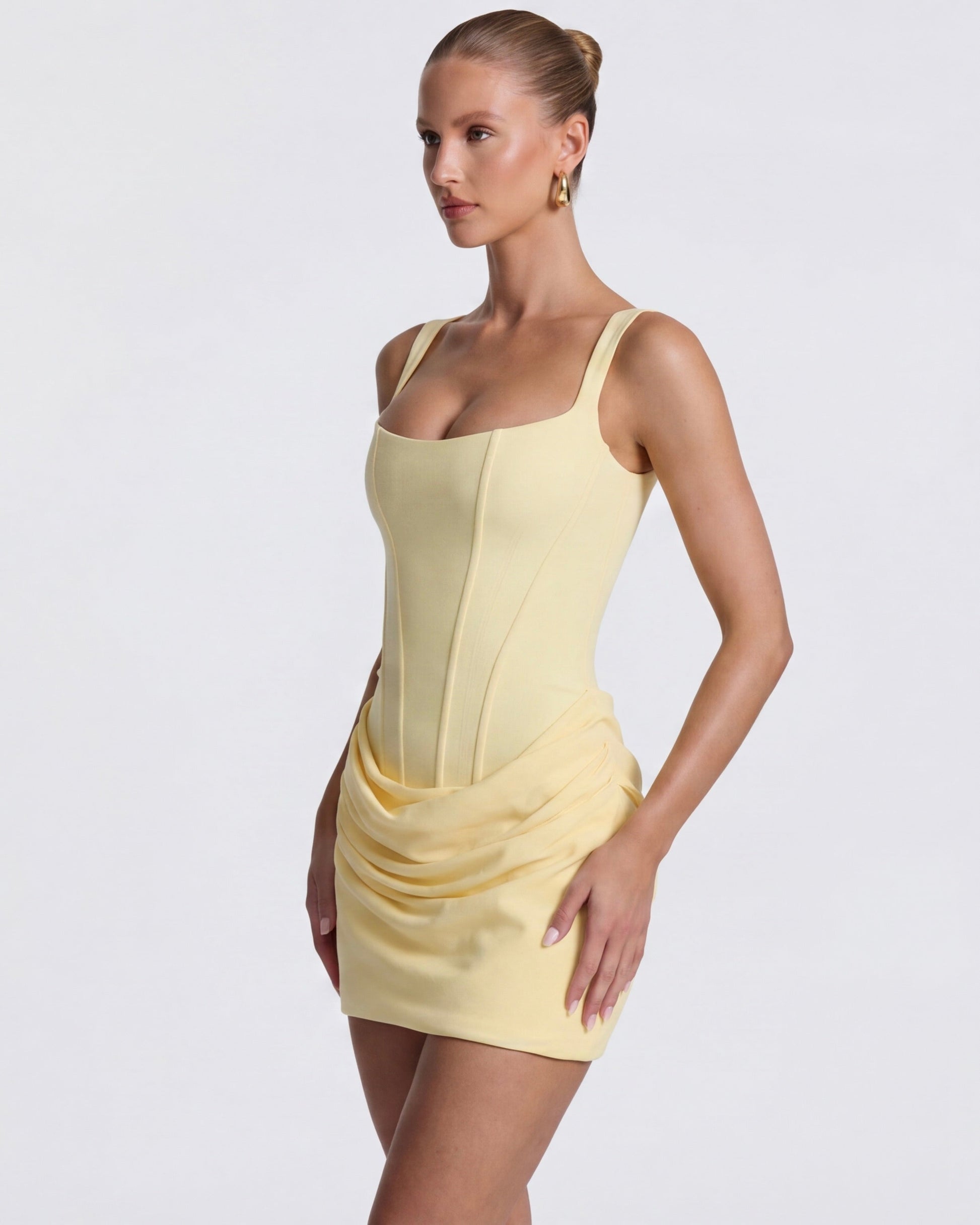 Aria | Vestido mini drapeado con corsé
