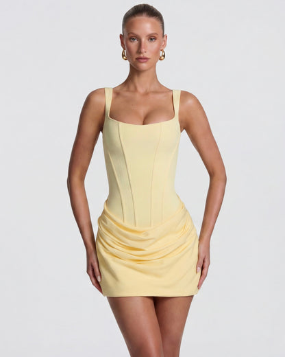 Aria | Vestido mini drapeado con corsé
