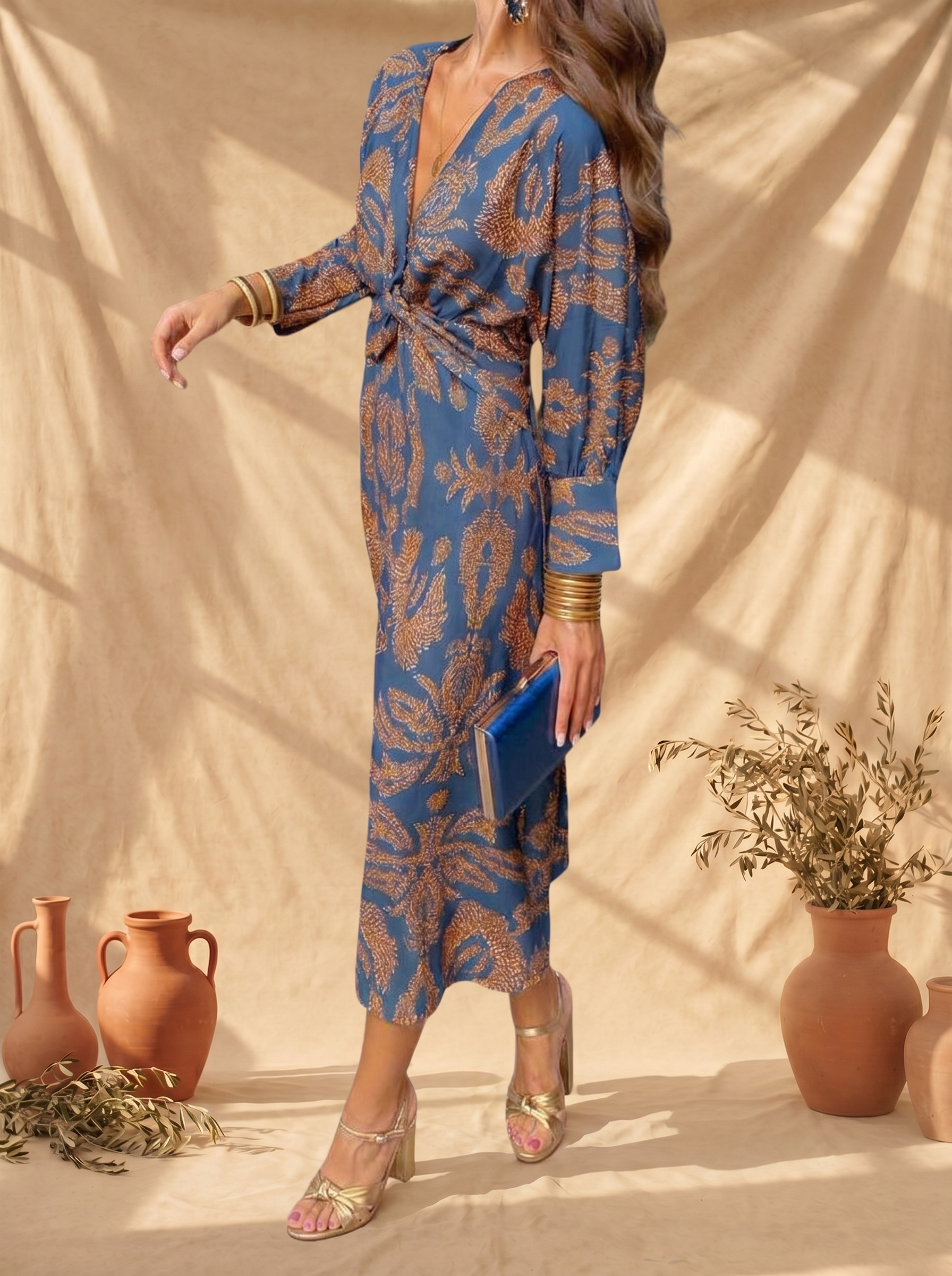 Celeste | Vestido Midi de elegancia floral