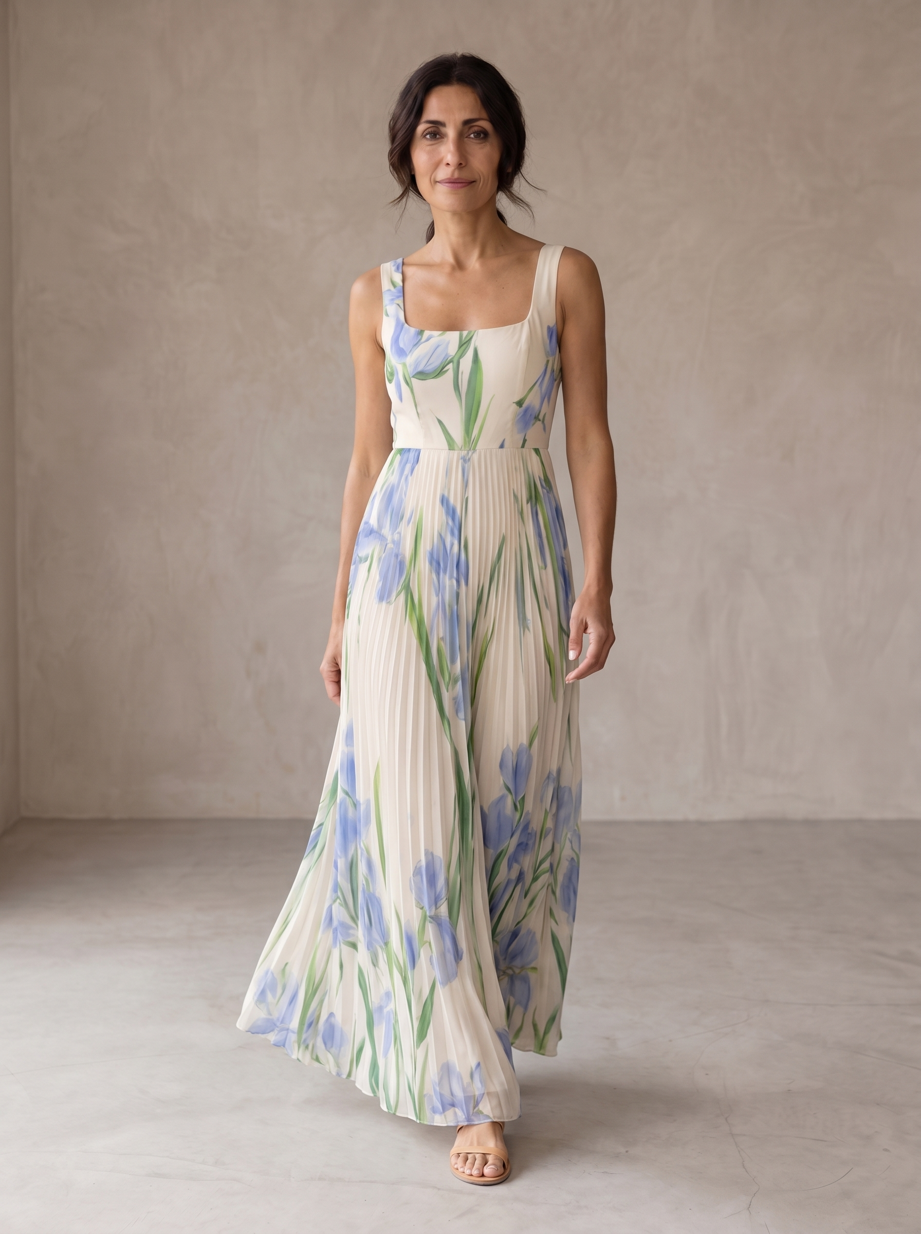 Oriah | Vestido largo floral de corte evasé