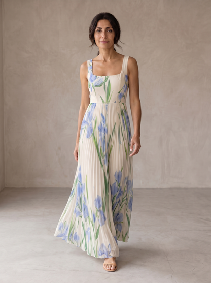 Oriah | Vestido largo floral de corte evasé